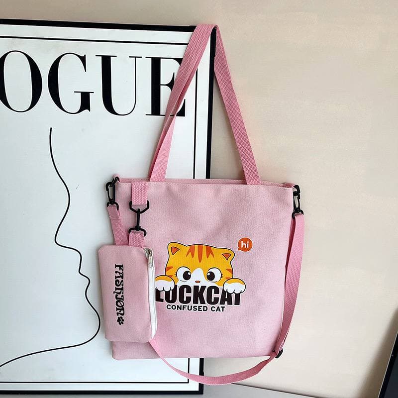 purseC faded pink tote bag